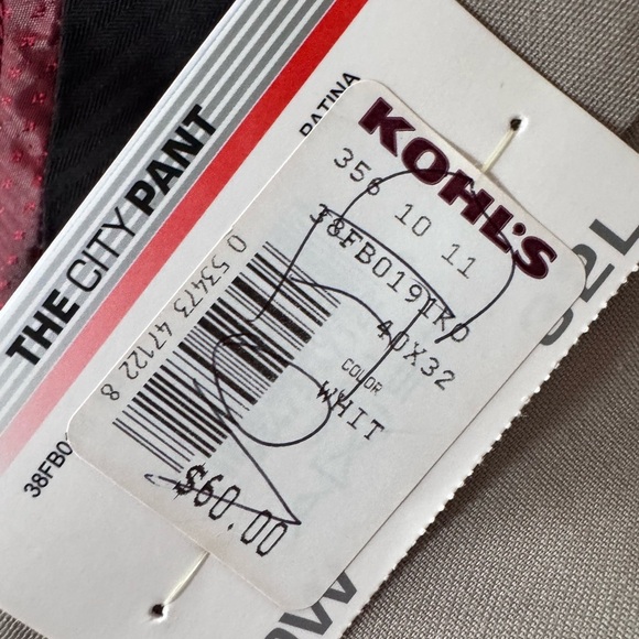 New Mens Axist The City Pants Size 40X32 Beige Straight Fit Dress Slacks - Picture 5 of 6